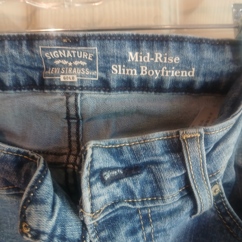 Signature by Levi Strauss Women's Boyfriend Jeans -‎ Blue